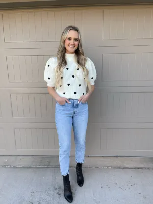Sweetheart Sweater White