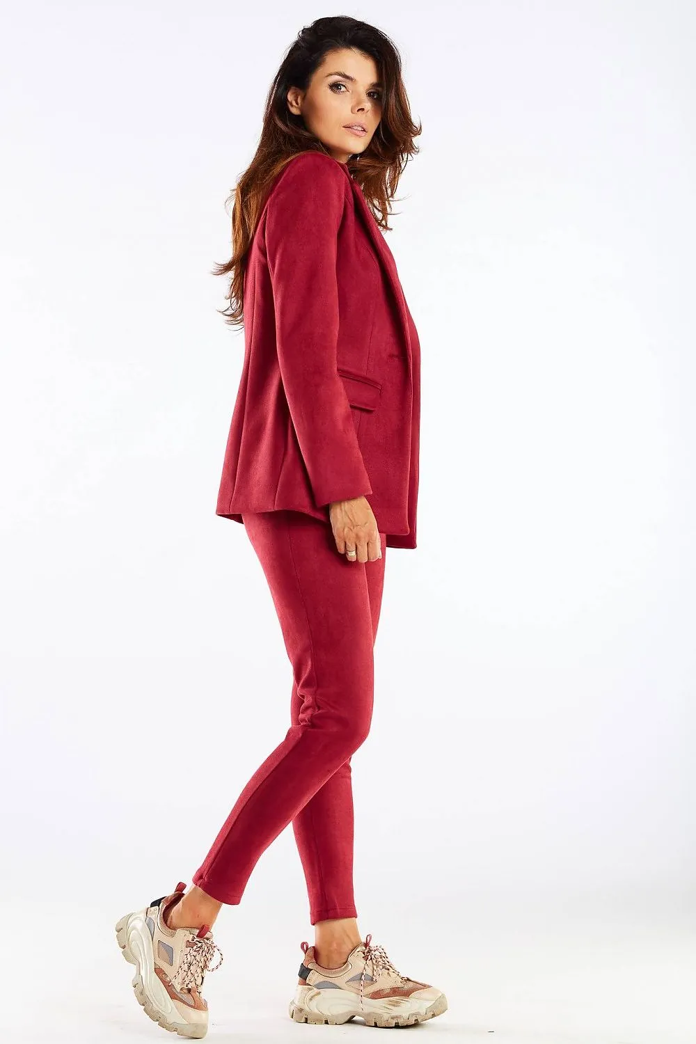 Tailored High-Waist Cigarette Trousers