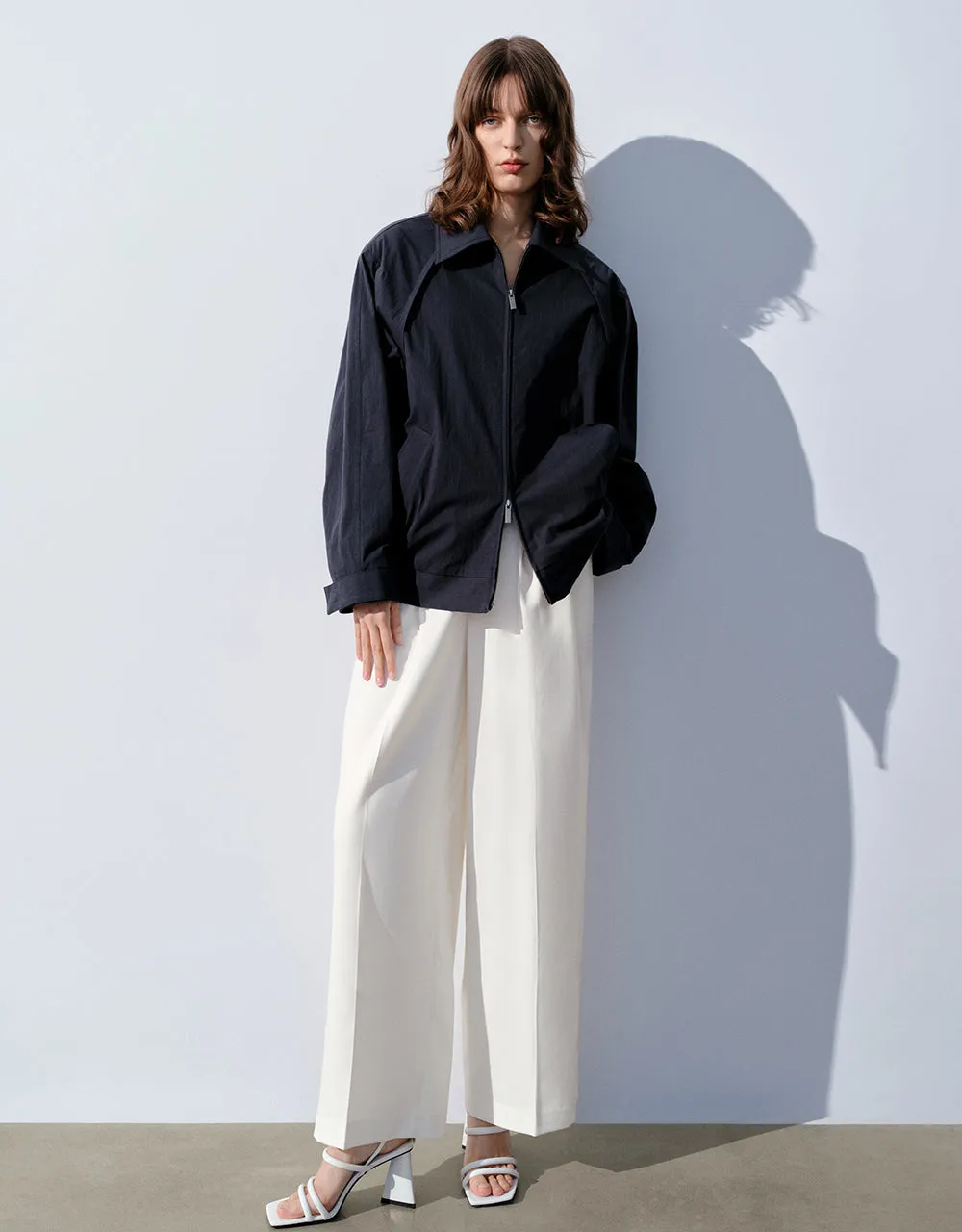 Tailored Wide-Leg Pants