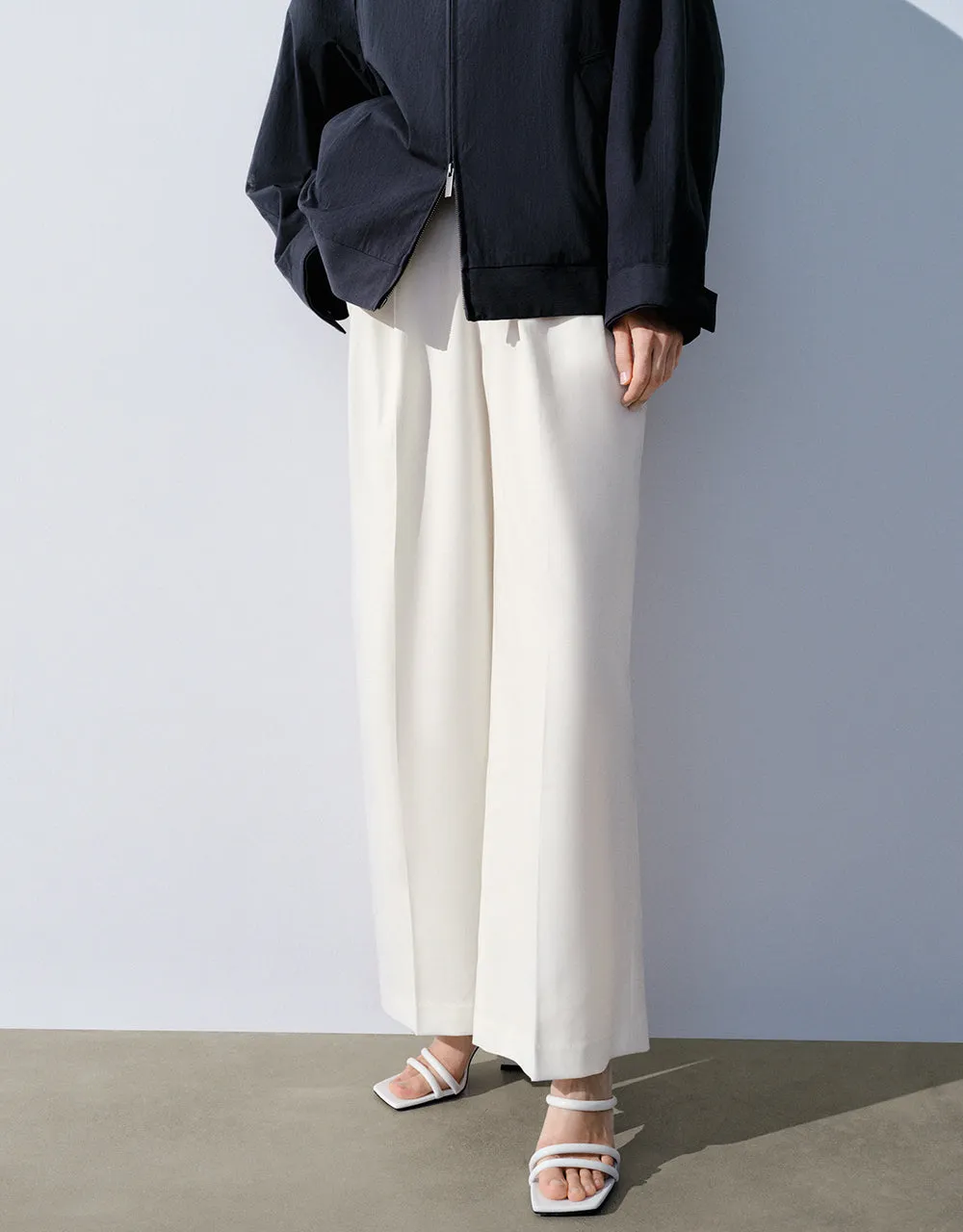 Tailored Wide-Leg Pants