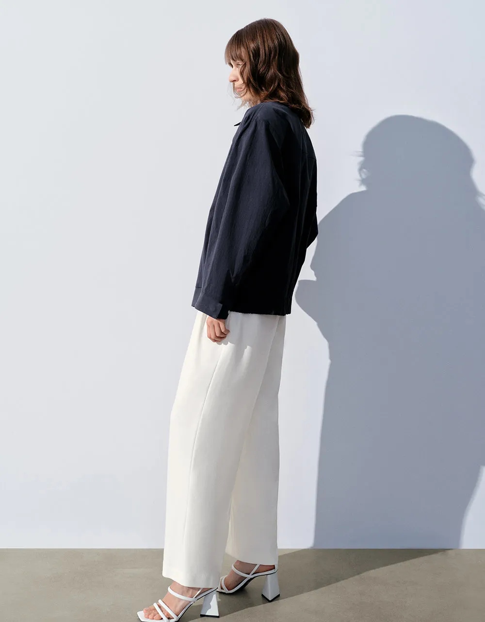 Tailored Wide-Leg Pants