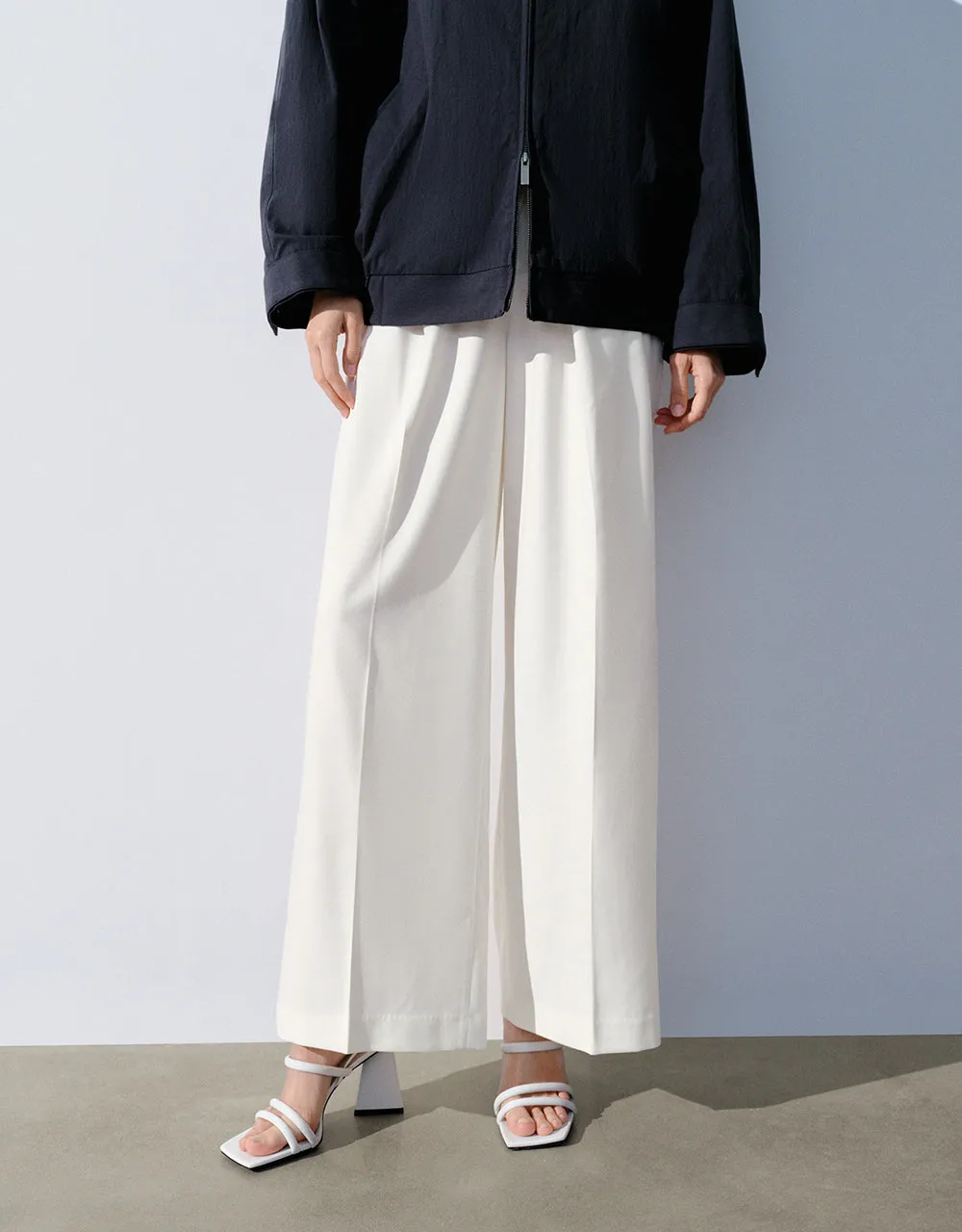 Tailored Wide-Leg Pants