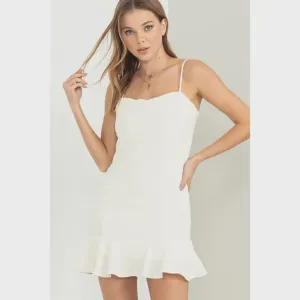 Take Me Away Cutout Ruffled Mini Dress