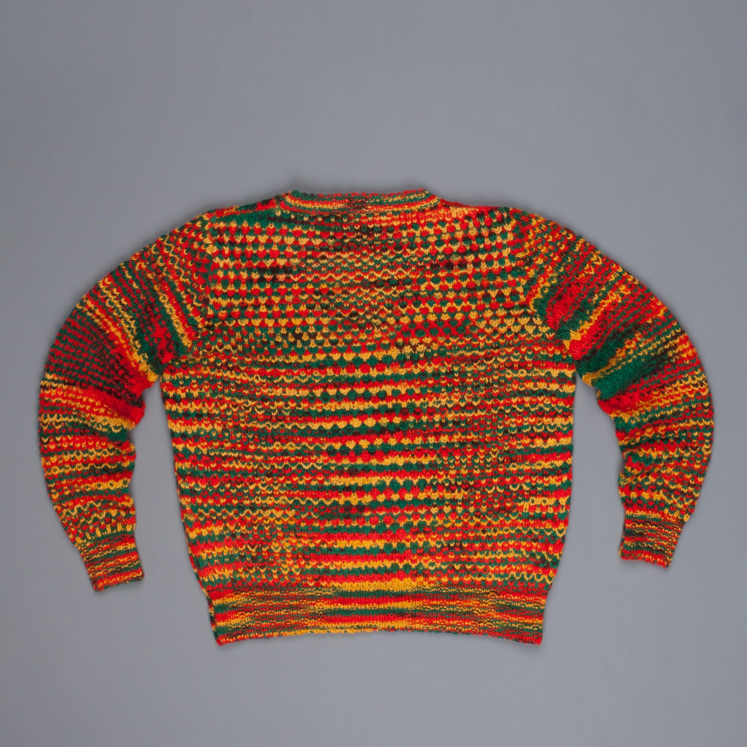 The Elder Statesman 100% cashmere tuck pop crew Rasta