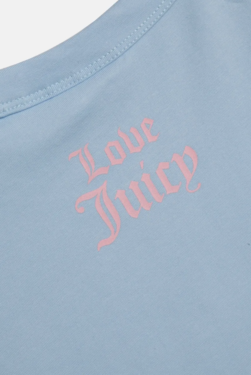 THE ICONS | POWDER BLUE 'JUICY ANGEL' FITTED TEE