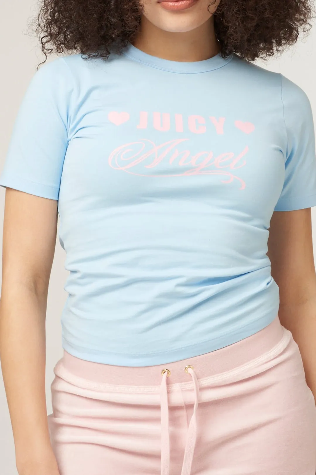 THE ICONS | POWDER BLUE 'JUICY ANGEL' FITTED TEE