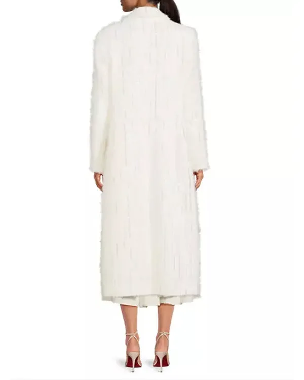 The Today Show 2024 Hoda Kotb White Embellished Coat
