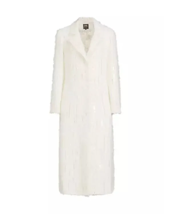 The Today Show 2024 Hoda Kotb White Embellished Coat