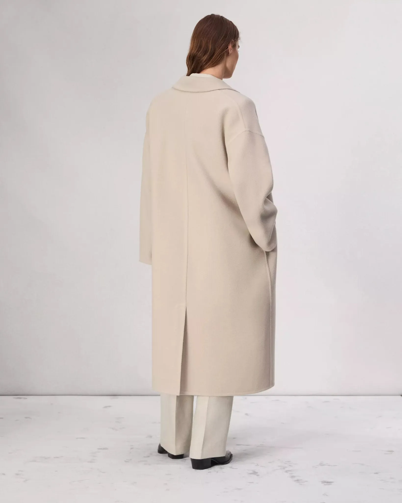 Thea Wool-Blend Coat in Oatmeal