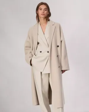 Thea Wool-Blend Coat in Oatmeal