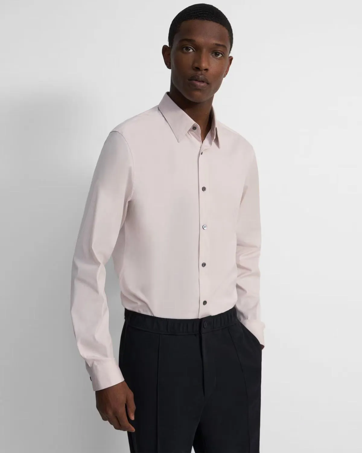 Theory Sylvain Shirt in Good Cotton - Tint