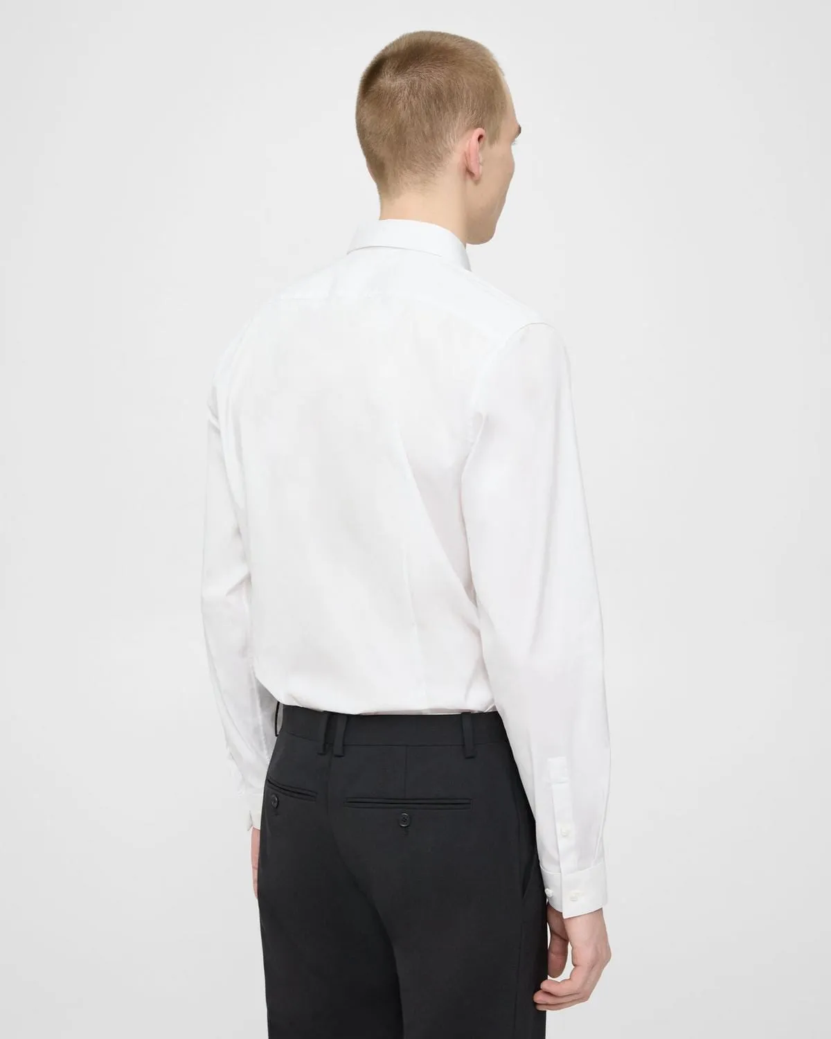 Theory Sylvain Shirt in Good Cotton - White