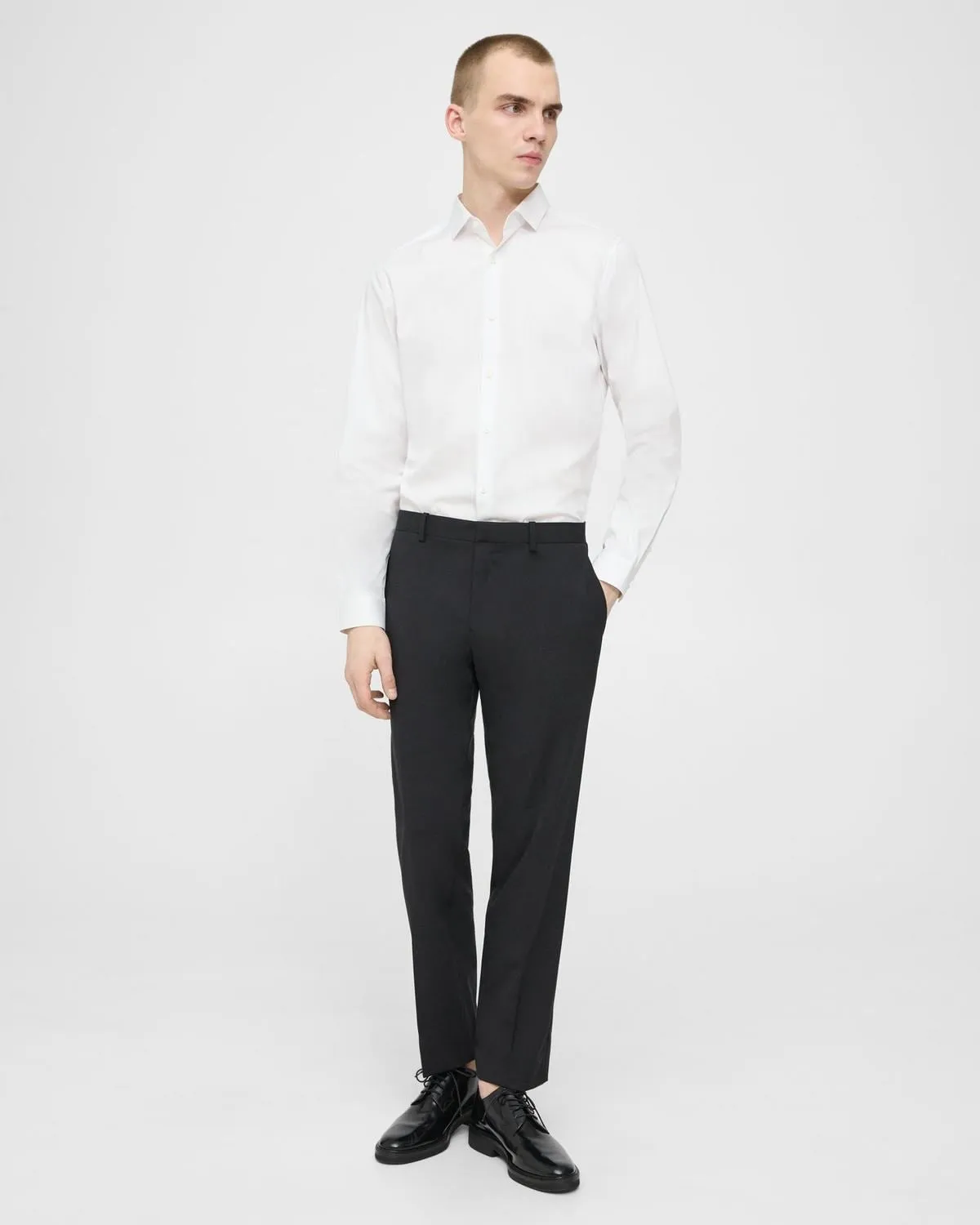 Theory Sylvain Shirt in Good Cotton - White
