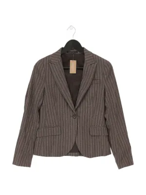 Theory Women's Blazer XS Brown Wool with Other, Polyamide