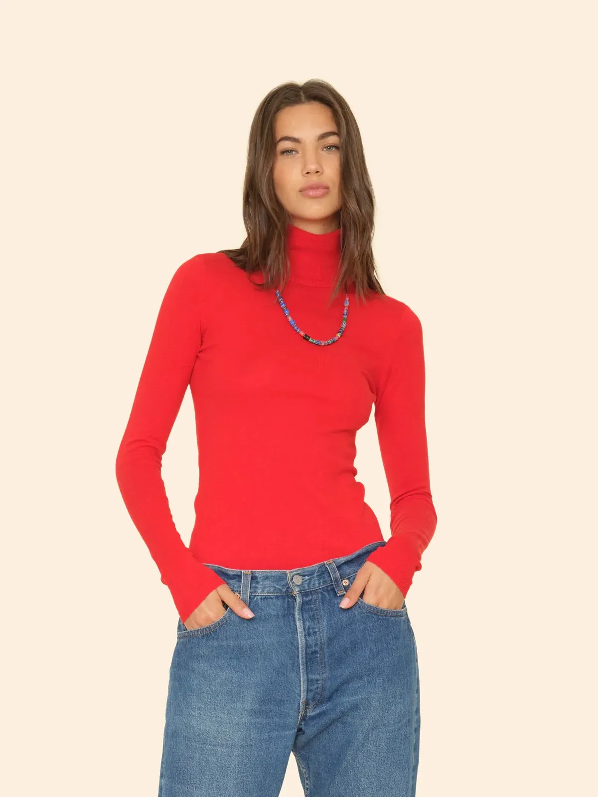 Tommy Sweater in Bright Flame
