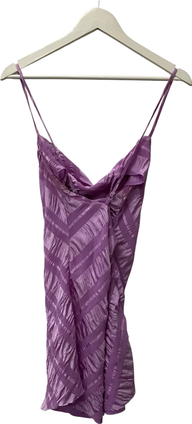 Topshop Purple Fabric Interest Mini Slip Dress UK 12