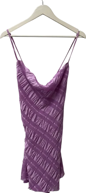 Topshop Purple Fabric Interest Mini Slip Dress UK 12
