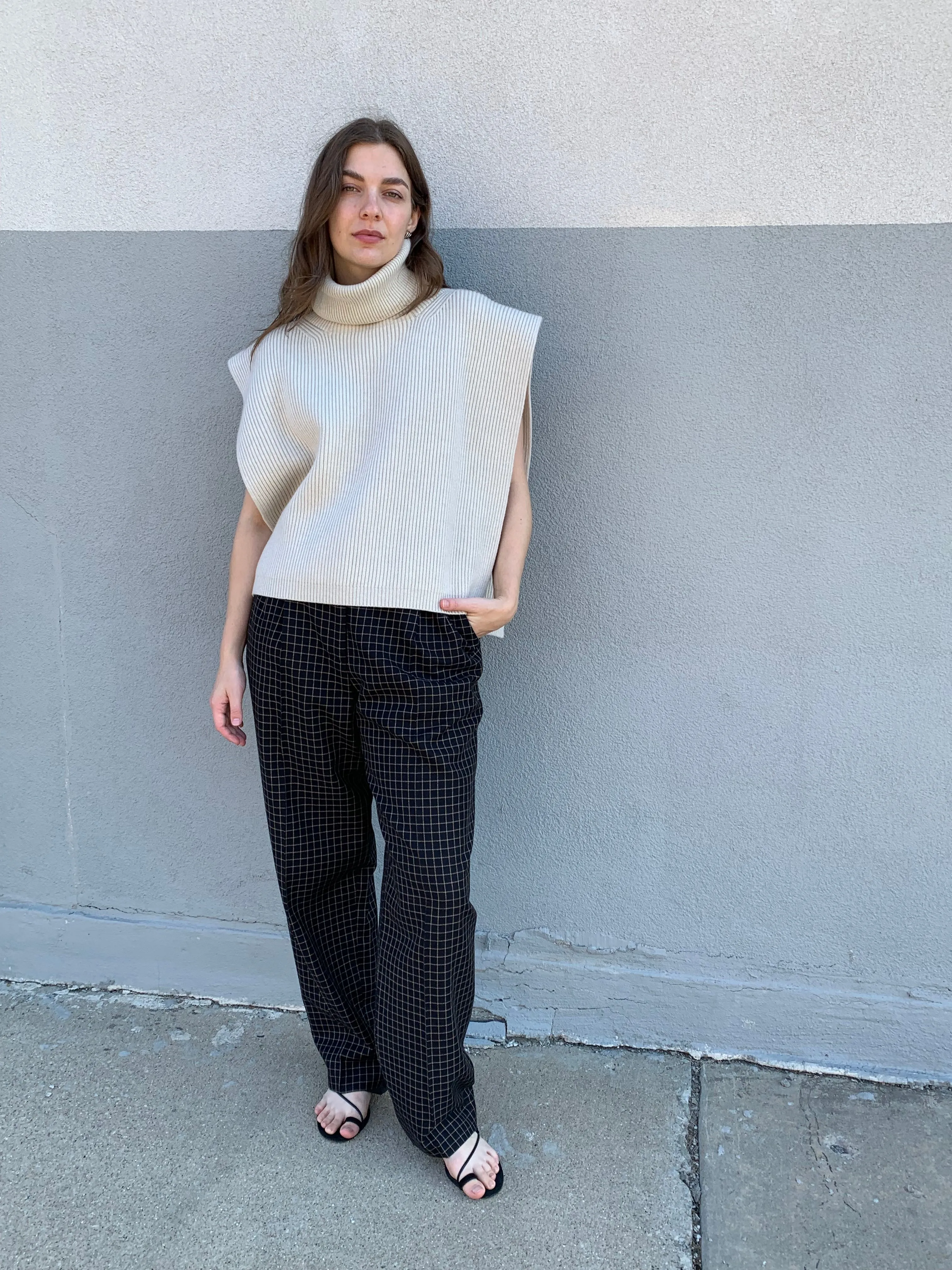 Totême cream wool bib