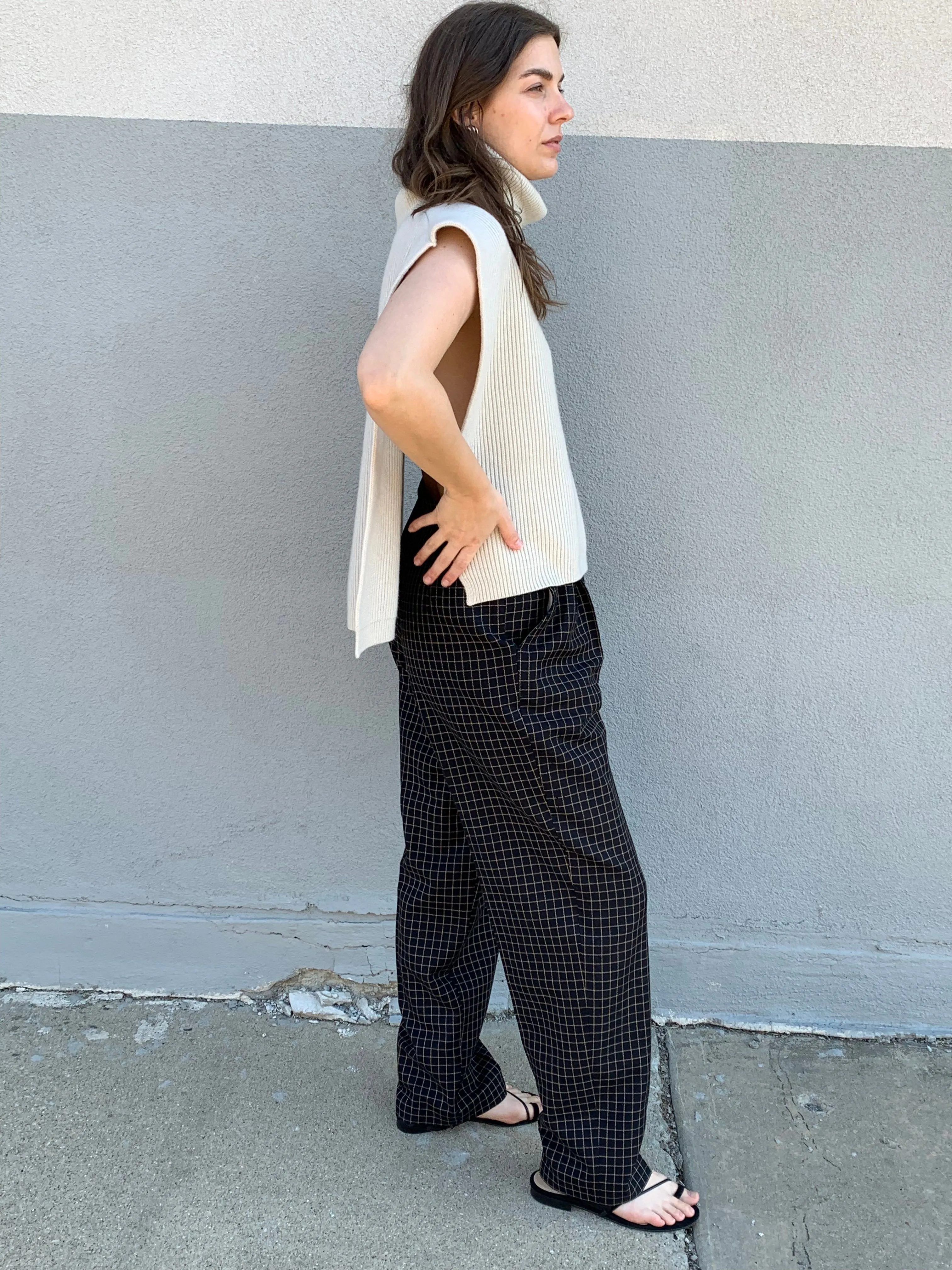 Totême cream wool bib