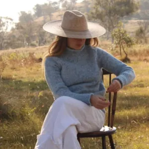 Turtle Neck Jumper - Blue Mist