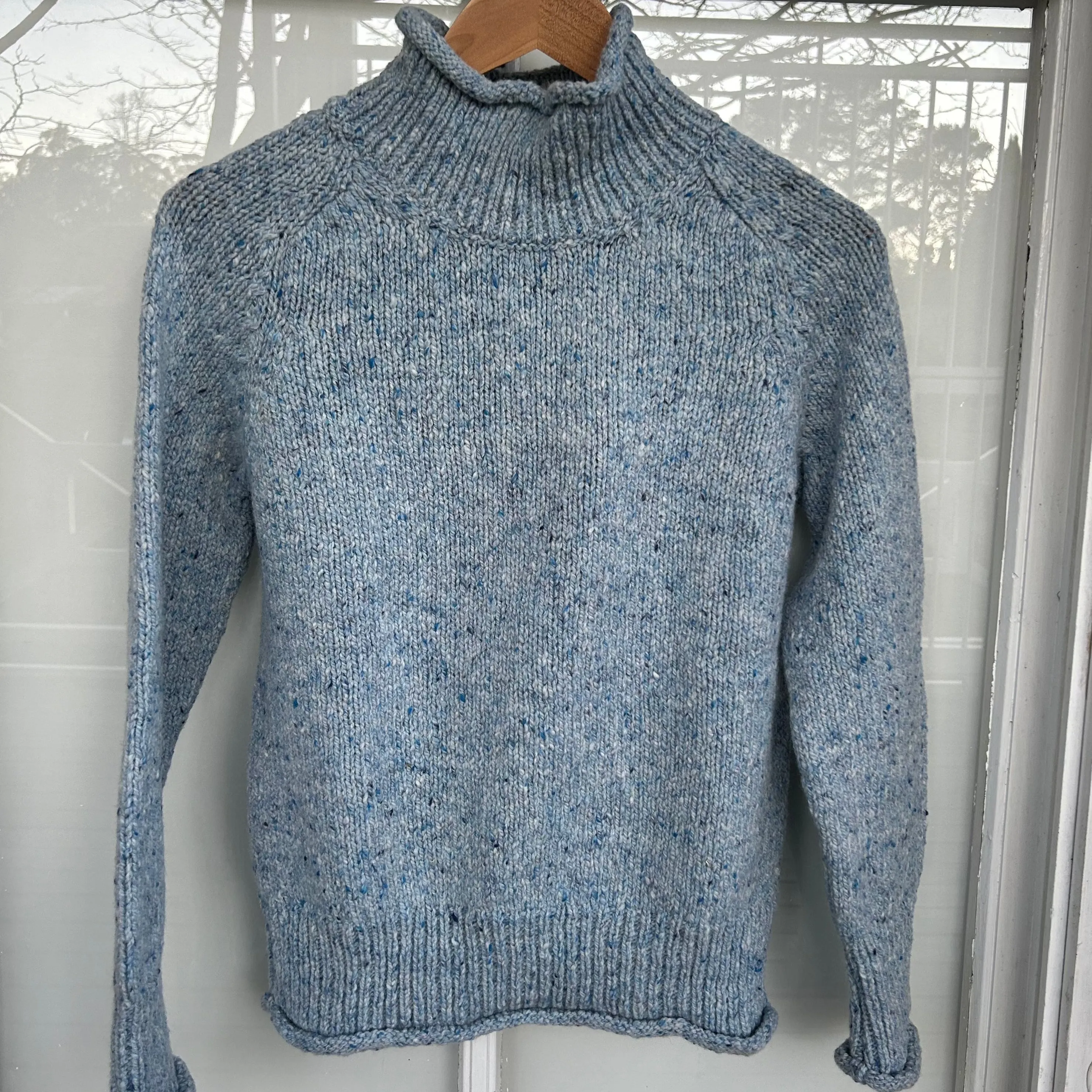 Turtle Neck Jumper - Blue Mist
