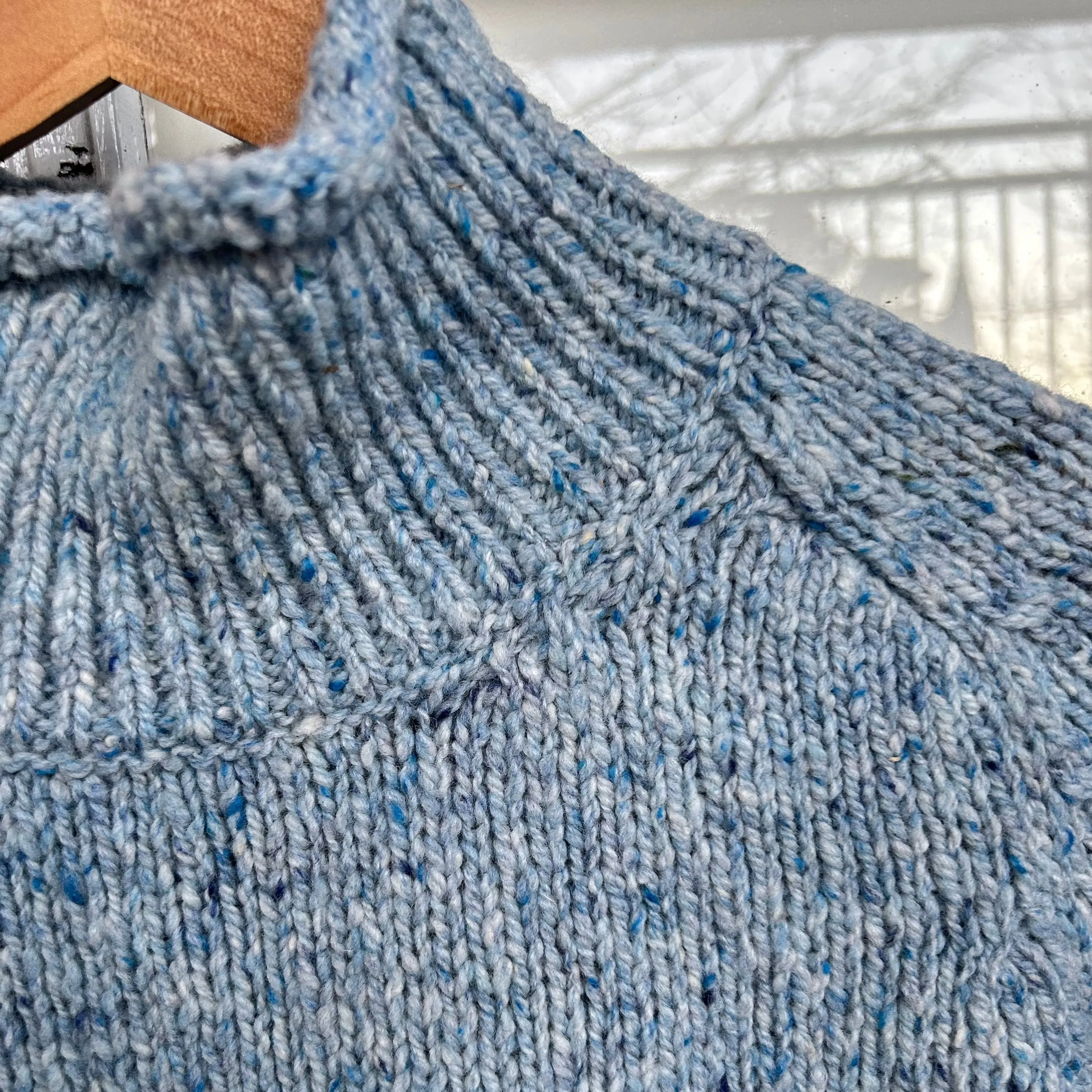 Turtle Neck Jumper - Blue Mist