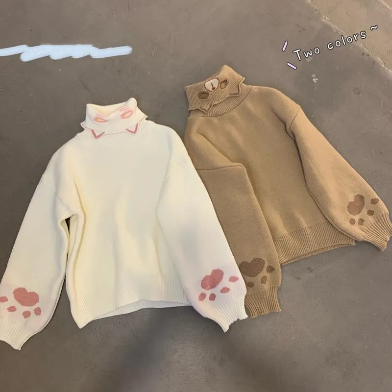 Turtleneck cute sweater KF82229