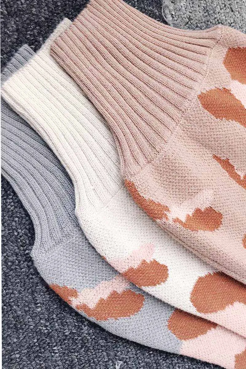 Turtleneck Loose Leopard Sweater