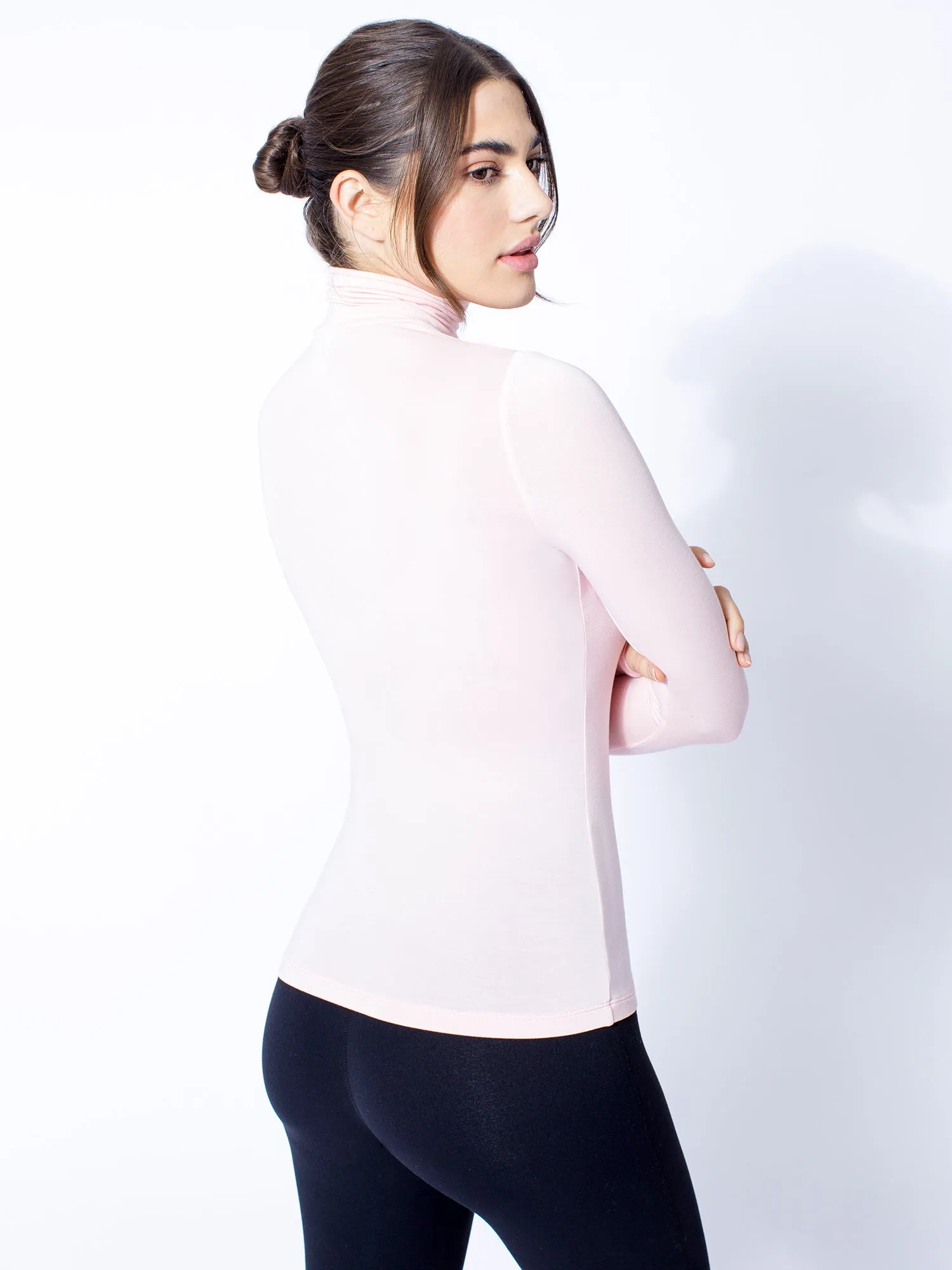 TURTLENECK TOP, PINK