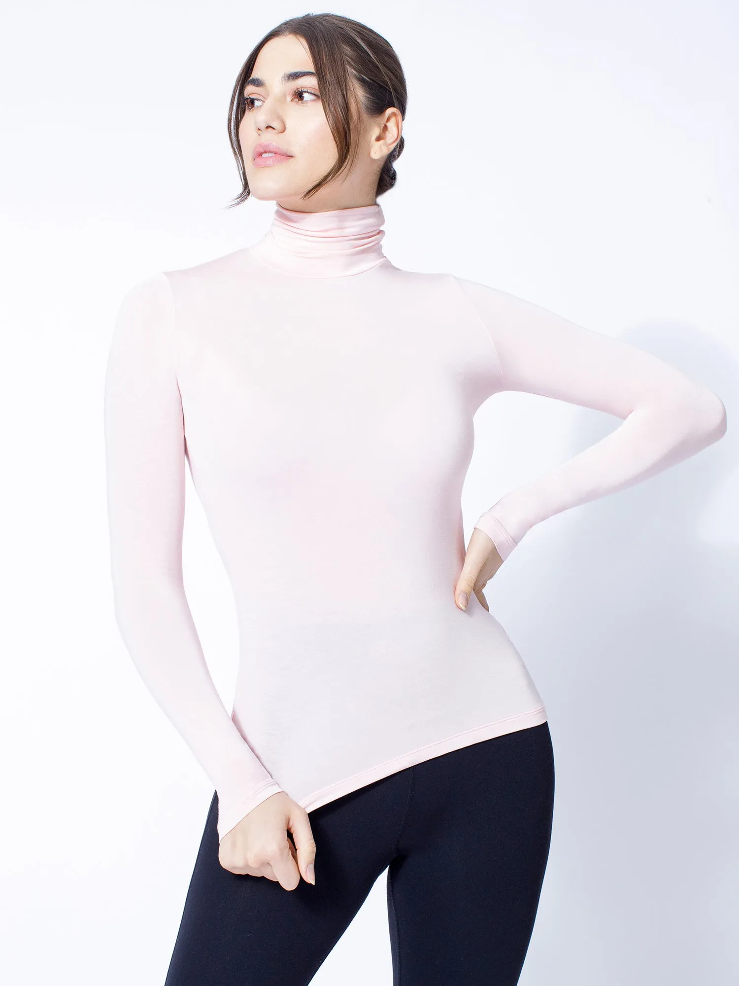 TURTLENECK TOP, PINK