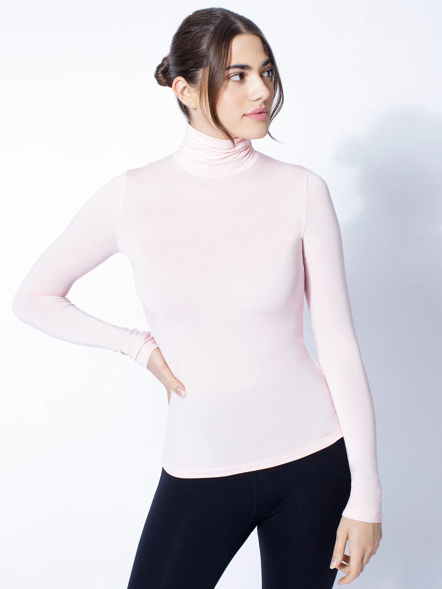 TURTLENECK TOP, PINK