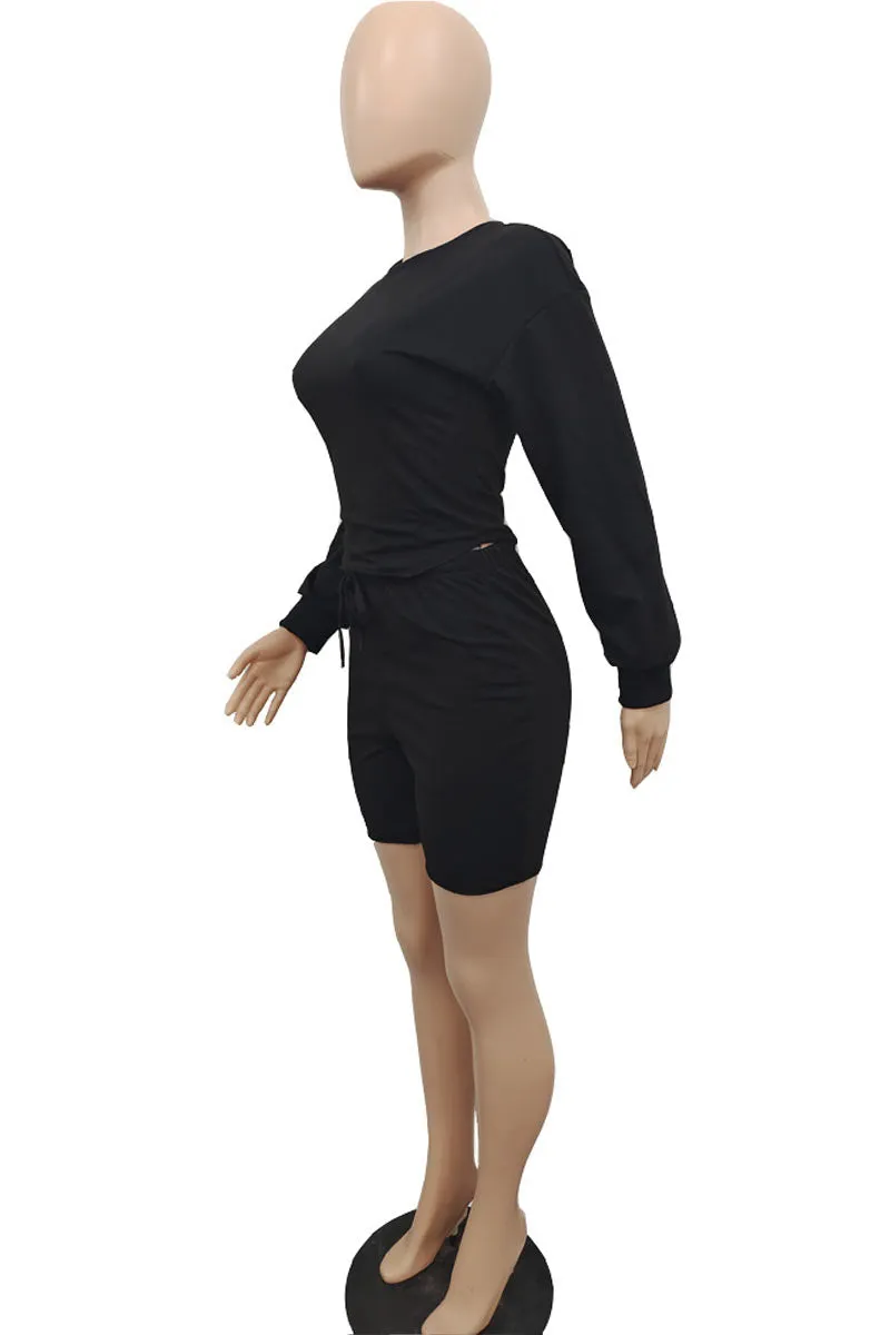 UI825 Solid Top and Shorts Sets