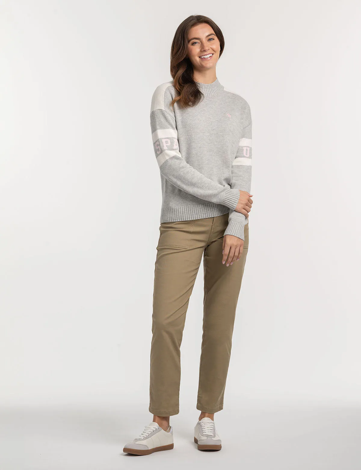 USPA FOOTBALL MOCK NECK SWEATER