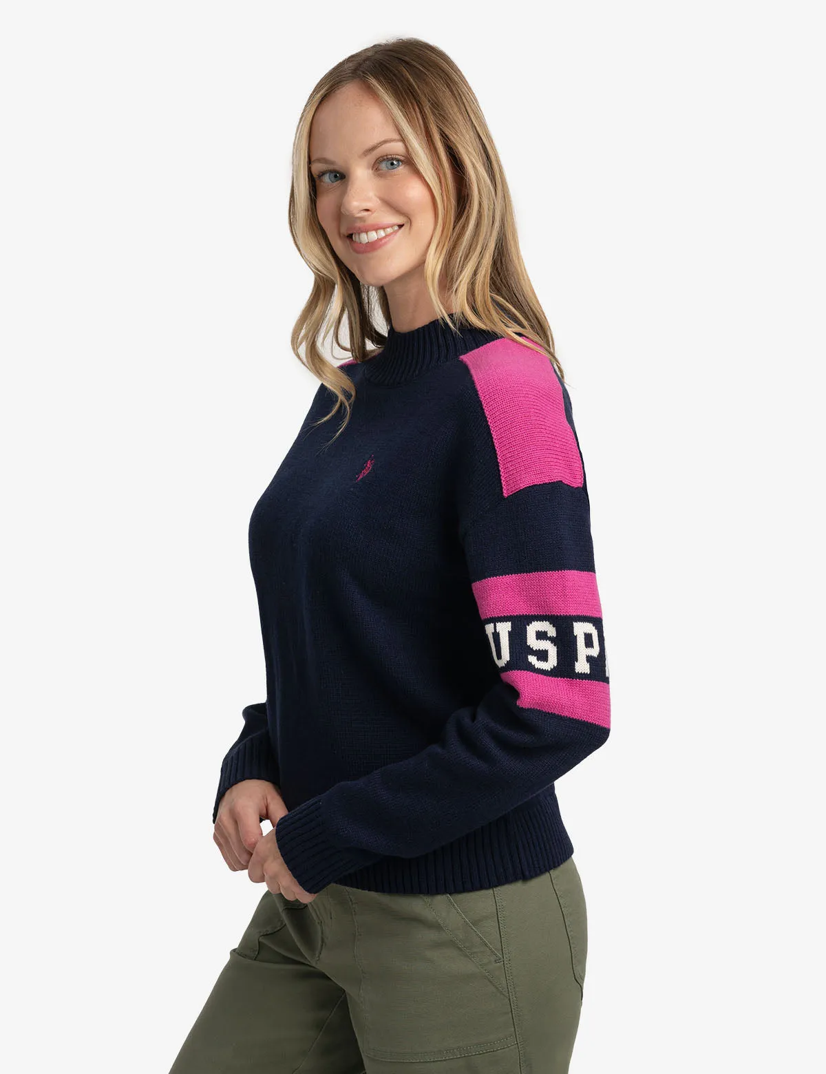 USPA FOOTBALL MOCK NECK SWEATER