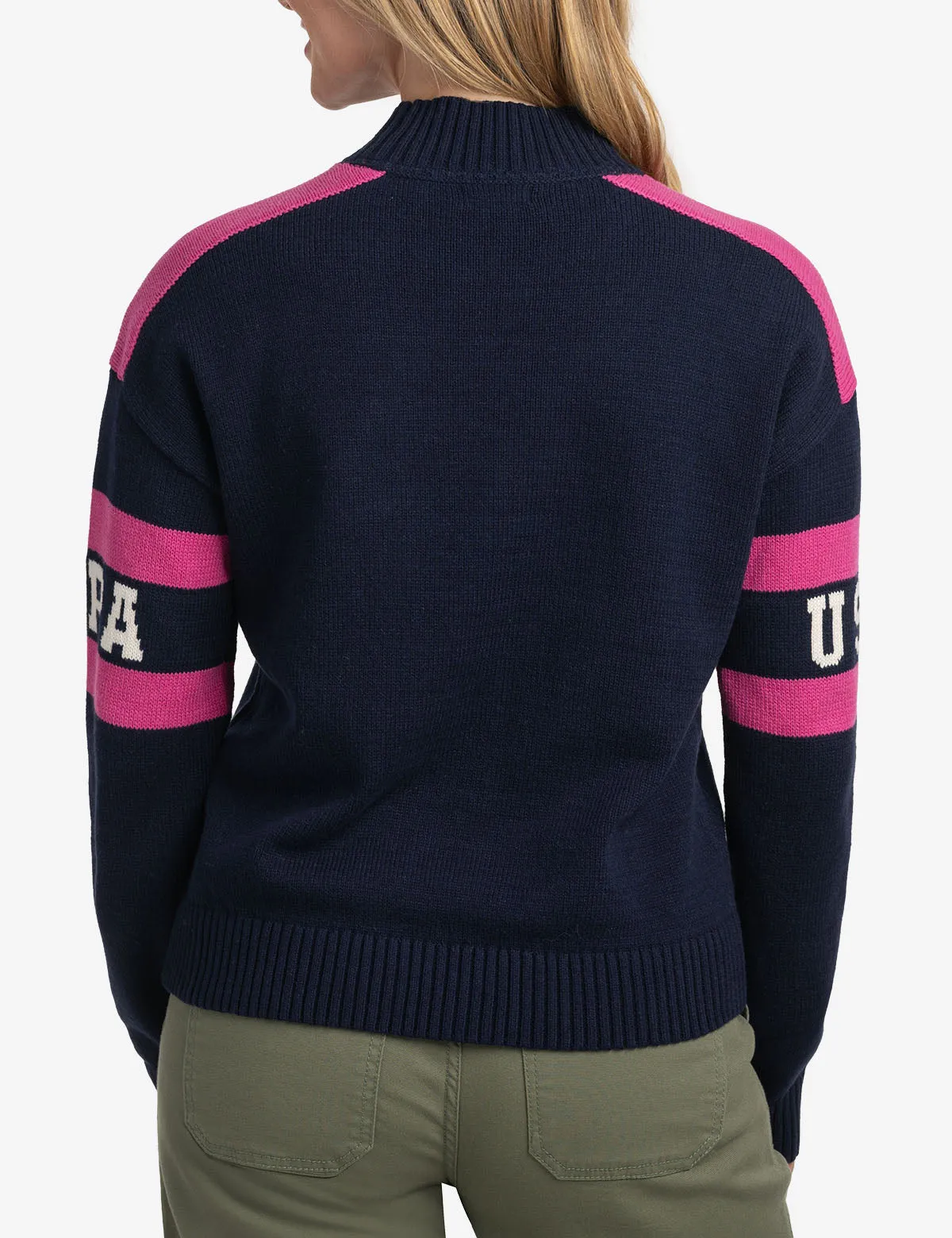 USPA FOOTBALL MOCK NECK SWEATER