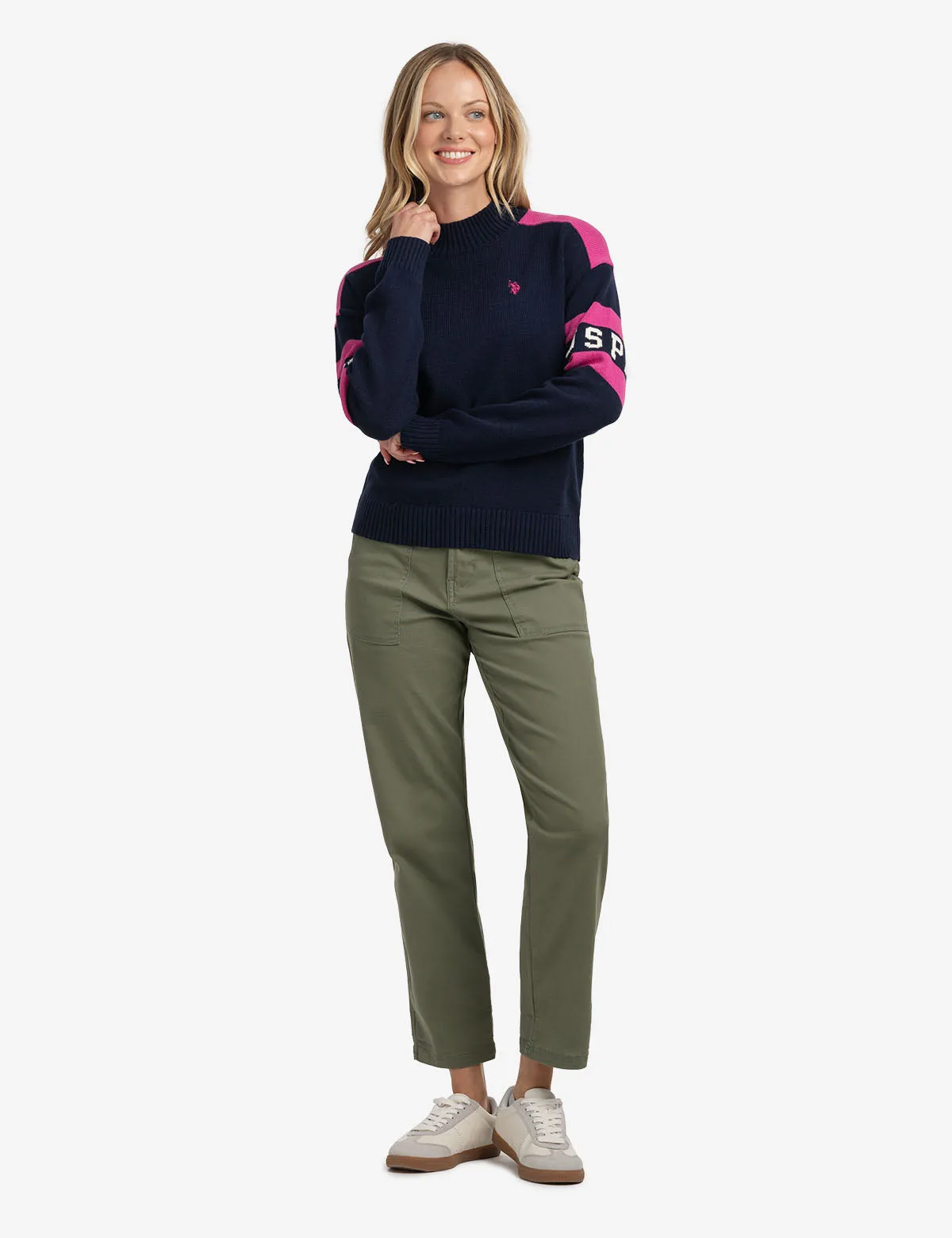 USPA FOOTBALL MOCK NECK SWEATER