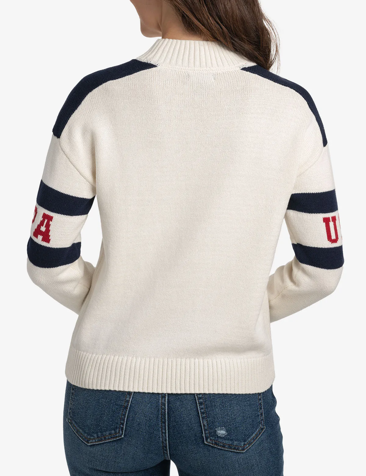 USPA FOOTBALL MOCK NECK SWEATER