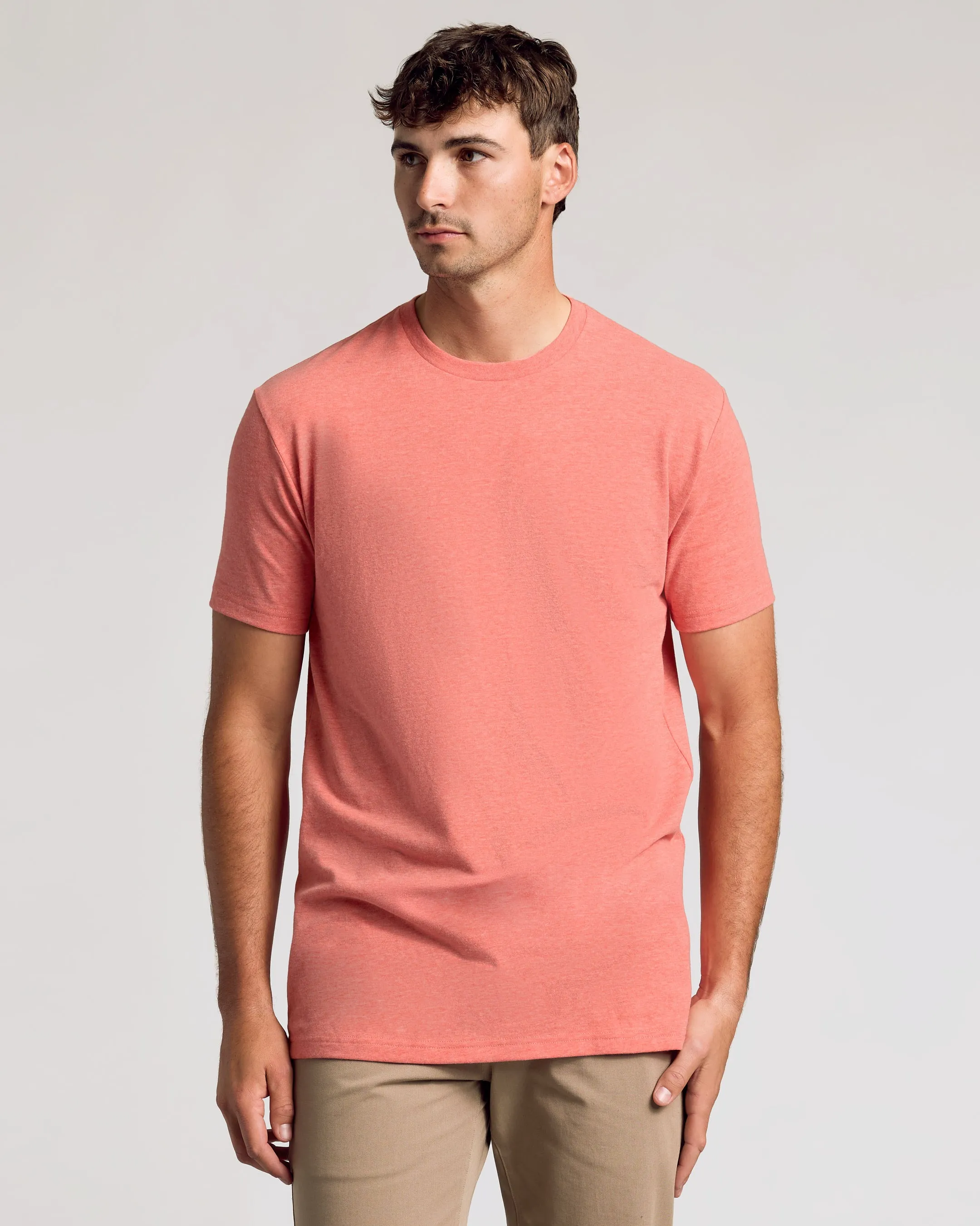 Vibrant Heather Short Sleeve Tall Classic Crew 3-Pack