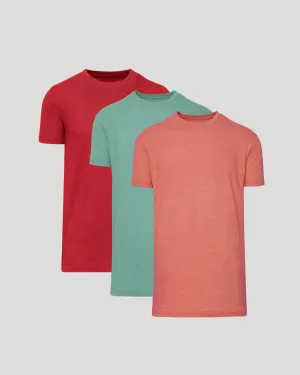 Vibrant Heather Short Sleeve Tall Classic Crew 3-Pack