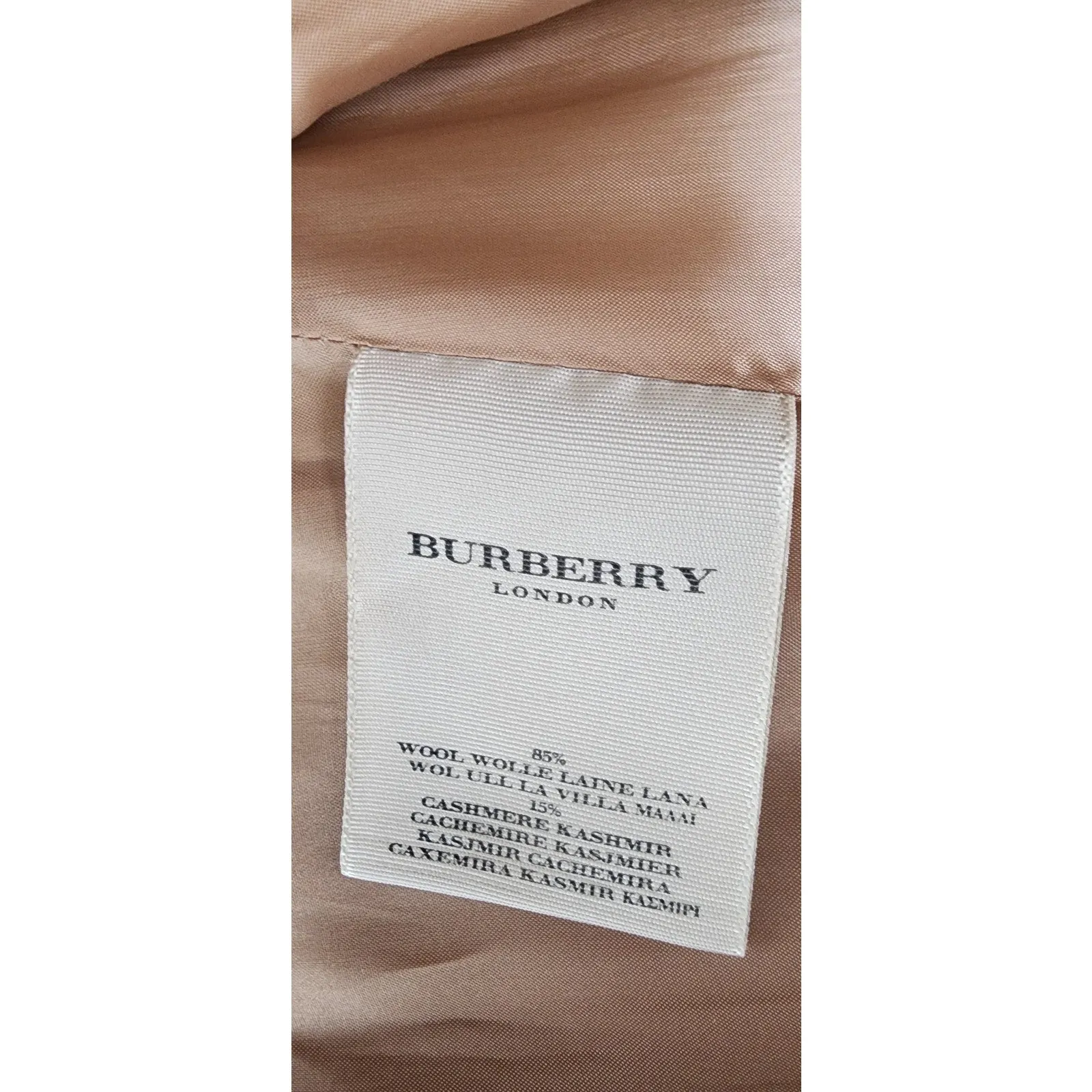 Vintage 2000s Burberry Coat Archival Beige Cashmere Blend  w/Sash Tie Belt / Medium
