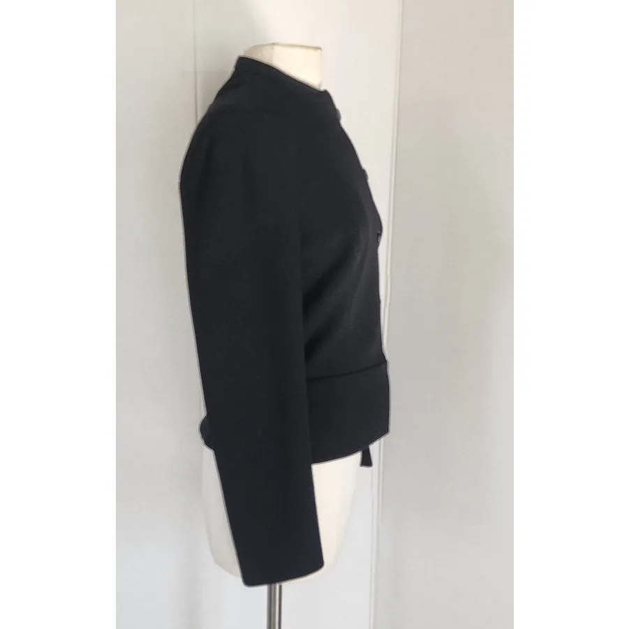 Vintage 90s Armani Black Blazer Wool Black Label Borgonuovo / S
