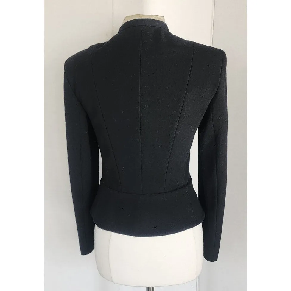 Vintage 90s Armani Black Blazer Wool Black Label Borgonuovo / S
