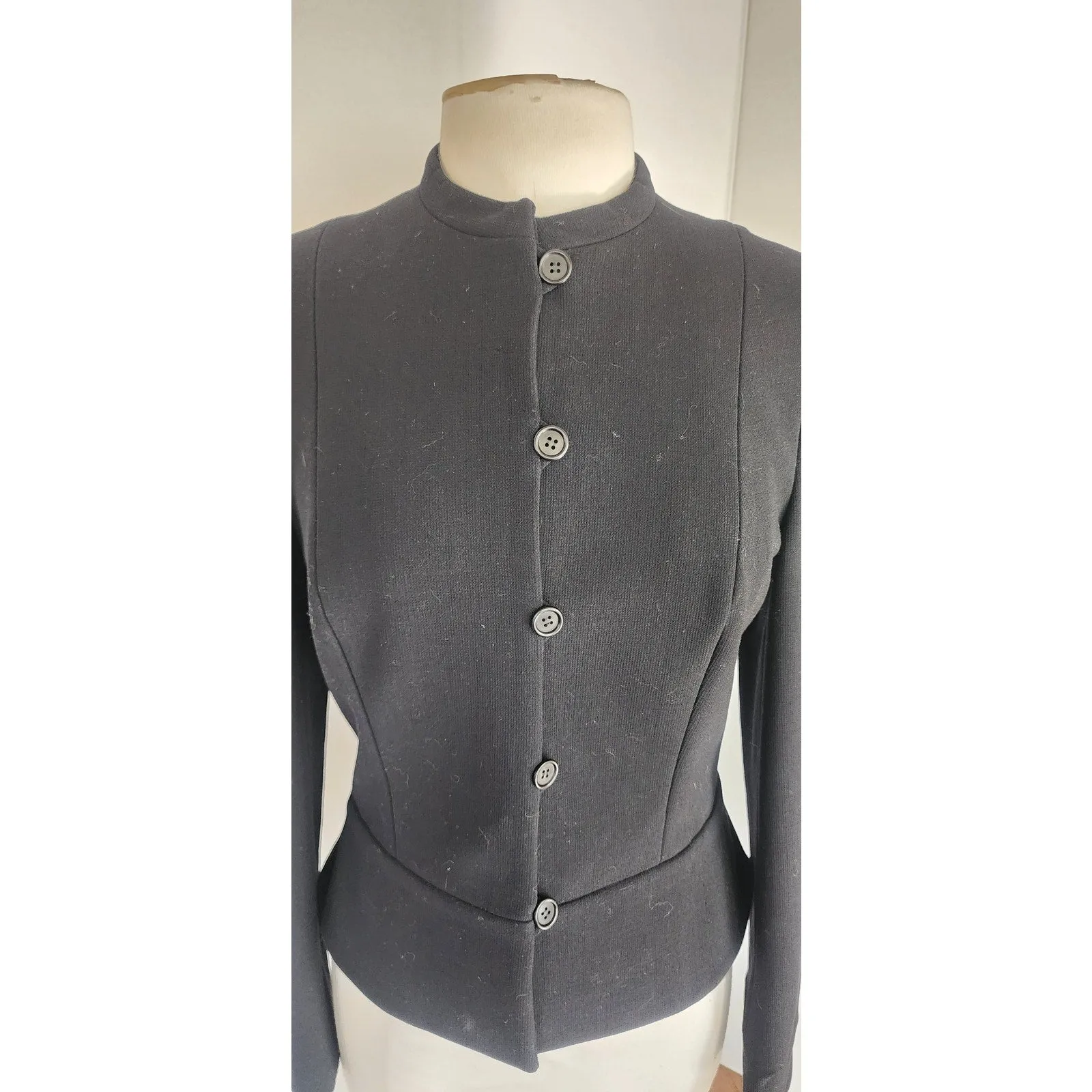 Vintage 90s Armani Black Blazer Wool Black Label Borgonuovo / S