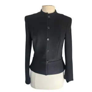 Vintage 90s Armani Black Blazer Wool Black Label Borgonuovo / S