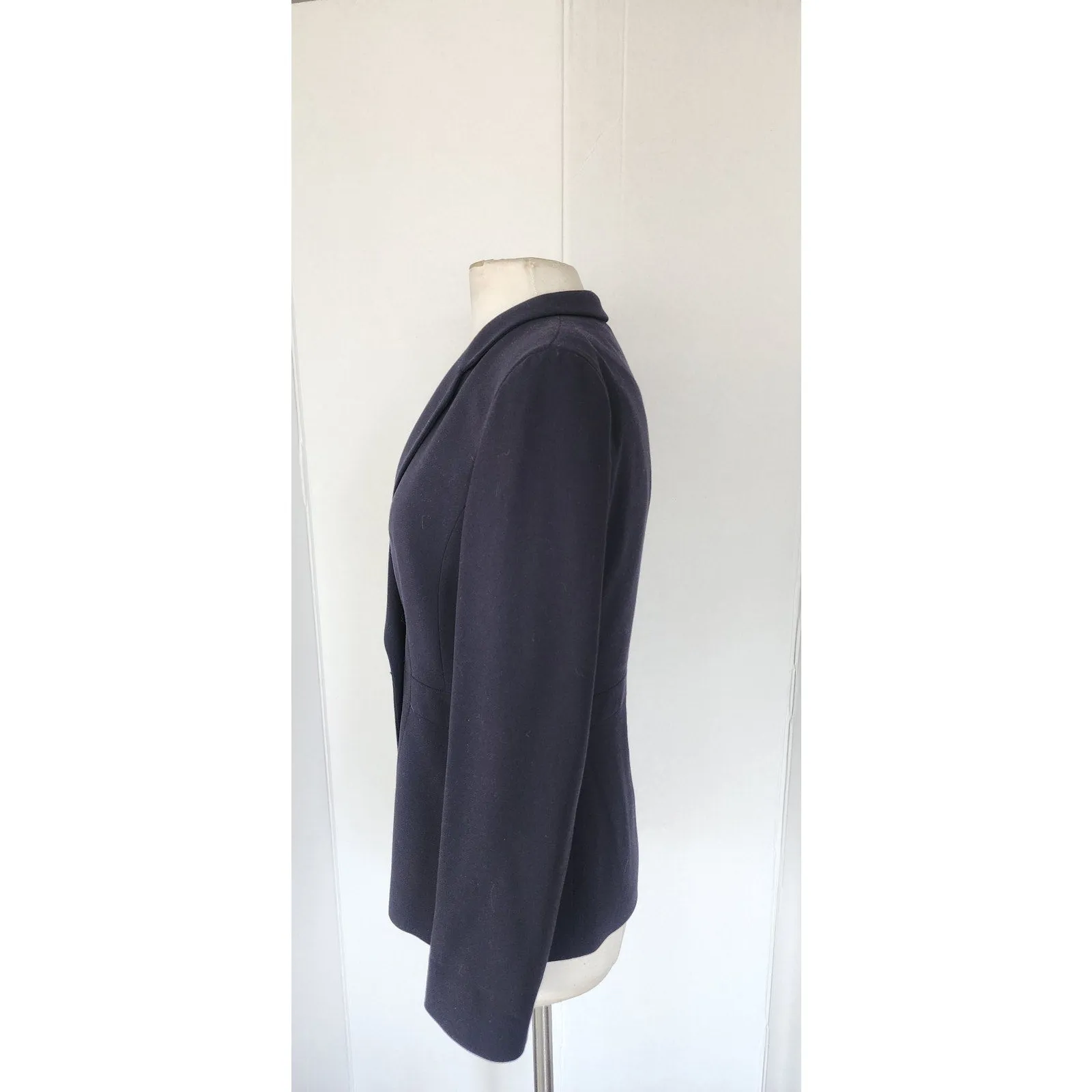 Vintage 90s Armani Blazer Navy Blue Wool Black Label Borgonuovo / S