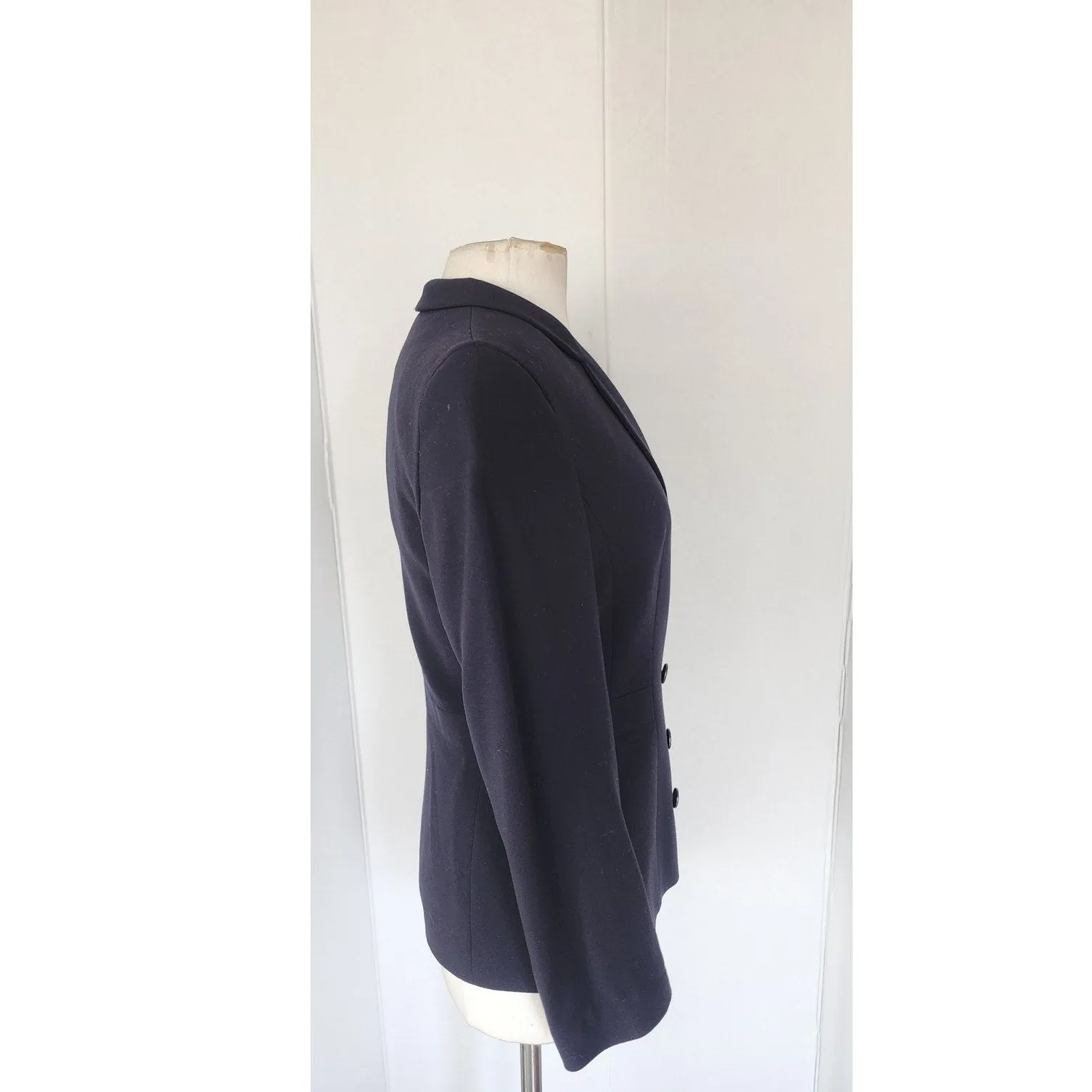 Vintage 90s Armani Blazer Navy Blue Wool Black Label Borgonuovo / S