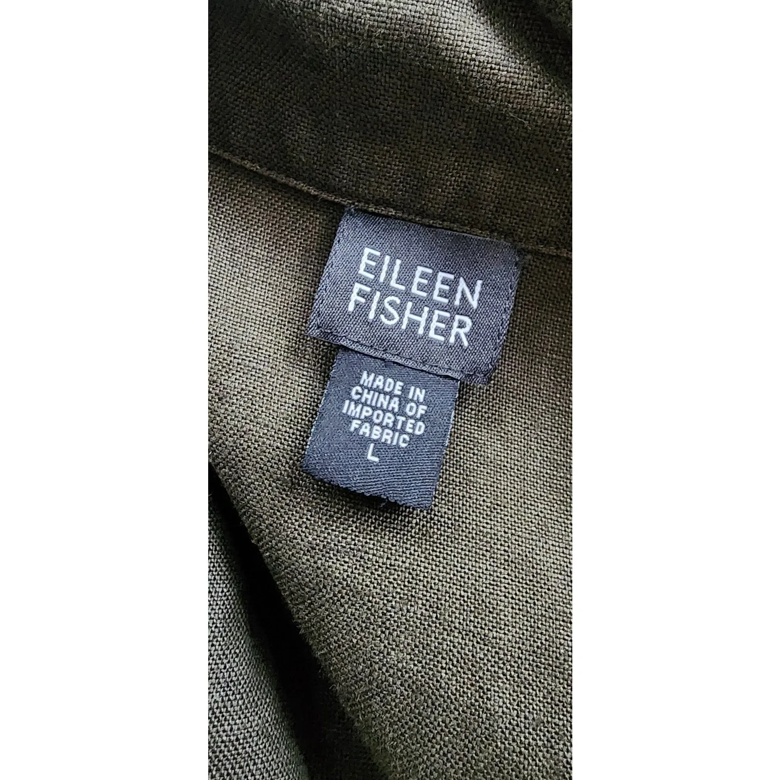 Vintage Eileen Fisher Chore Coat Brown Linen / L