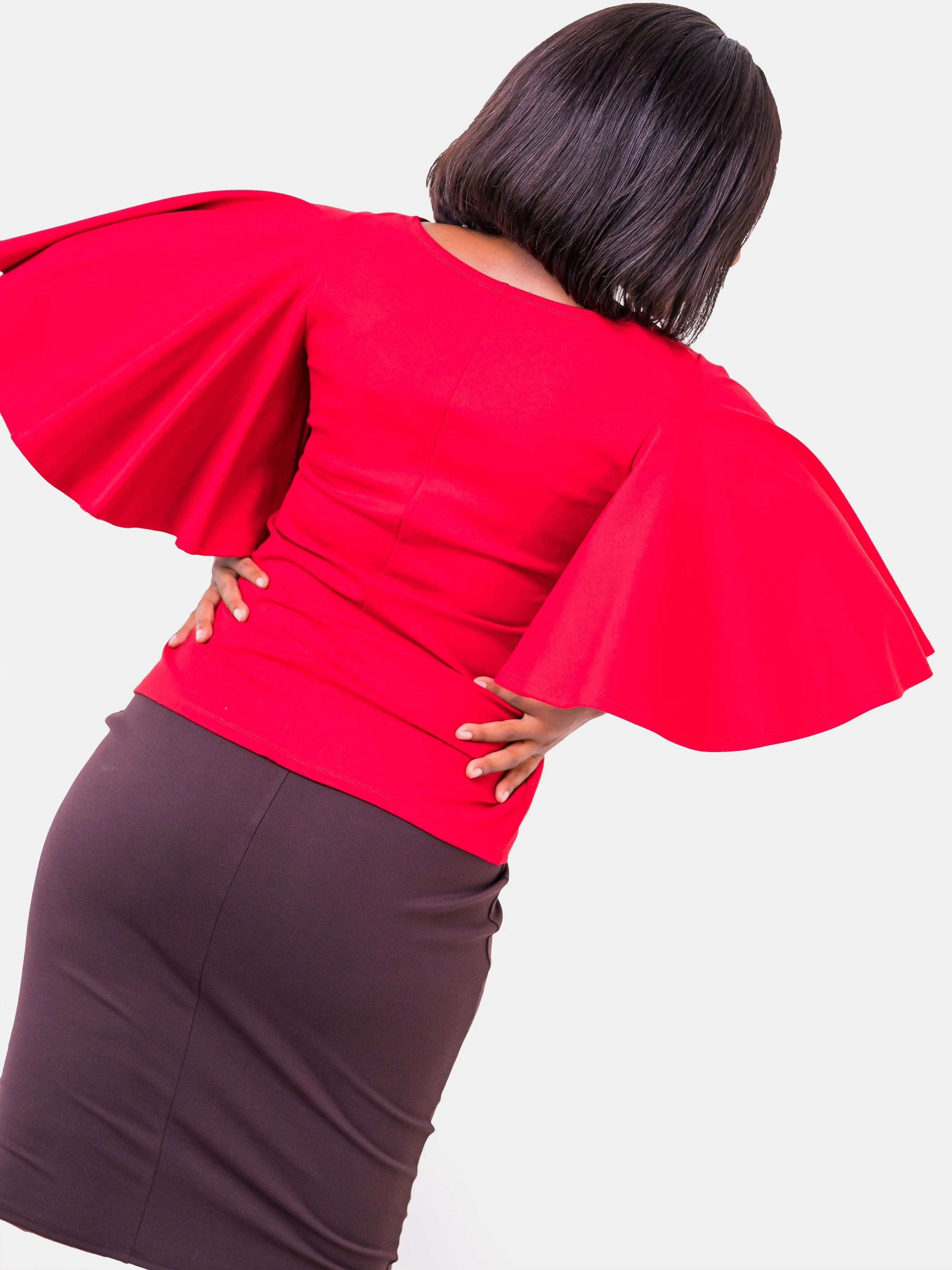 Vivo Flounce Top - Red