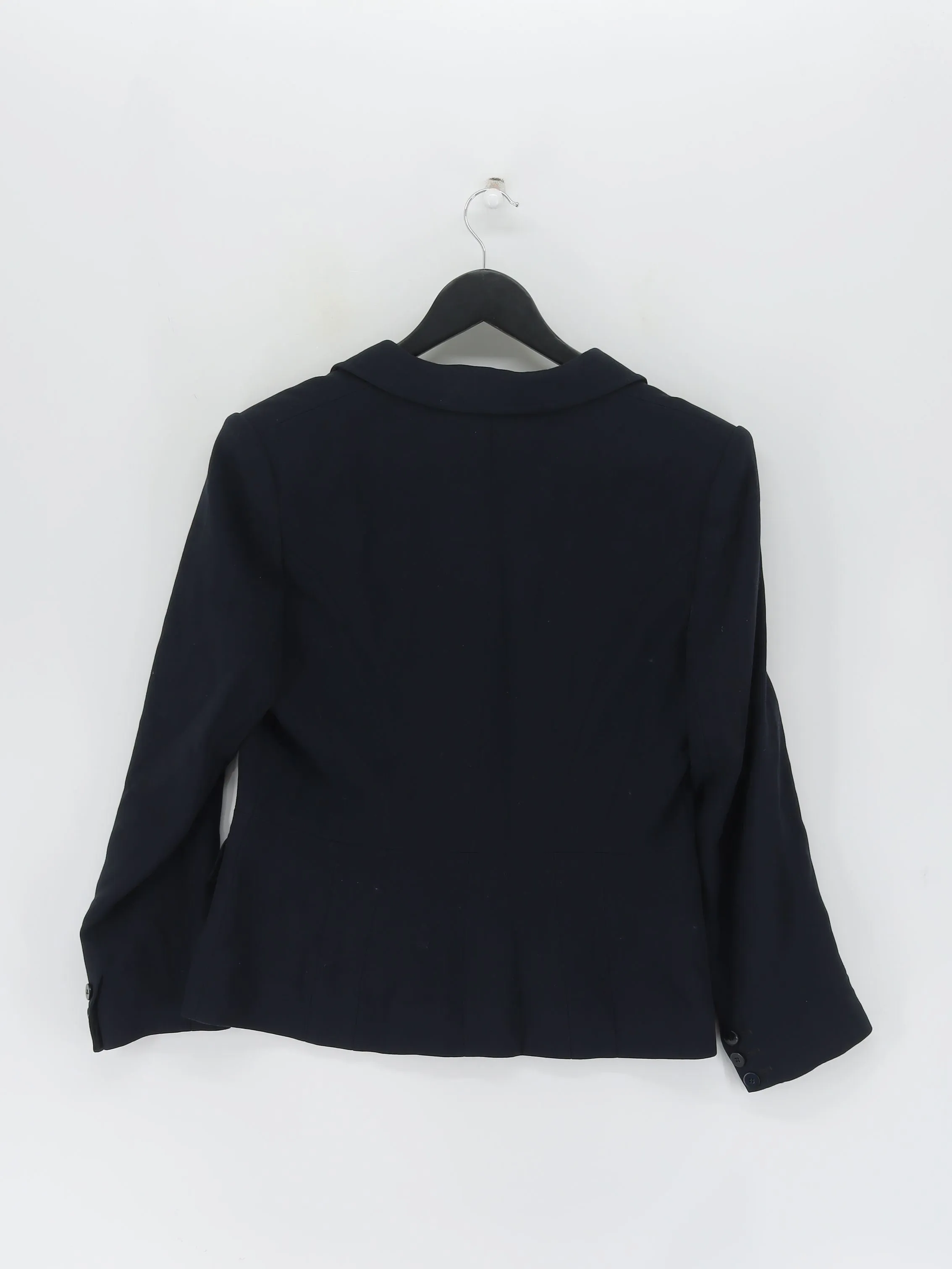 Viyella Women's Blazer UK 10 Blue Viscose with Wool