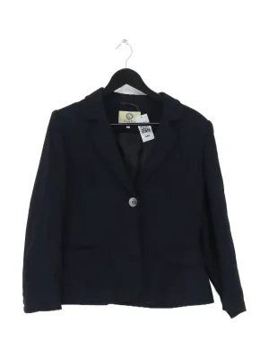 Viyella Women's Blazer UK 10 Blue Viscose with Wool